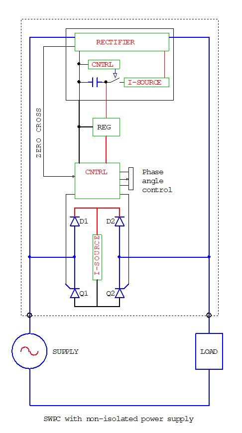 Single wire power controllers